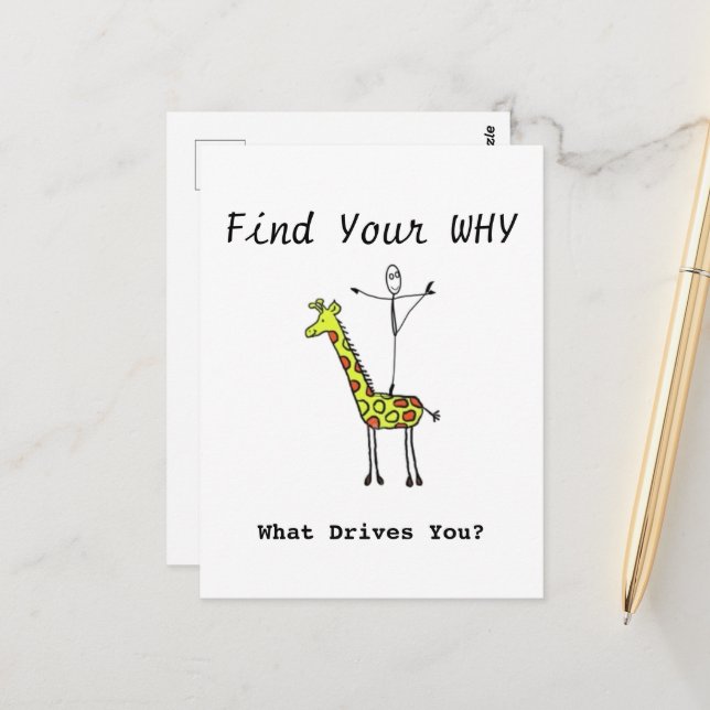 Elegant Ballet Dancer dans på giraffe Vykort (Fram/Back In Situ)