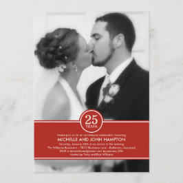 Elegant band årsdag foto inbjudan