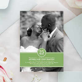 Elegant band årsdag foto inbjudan