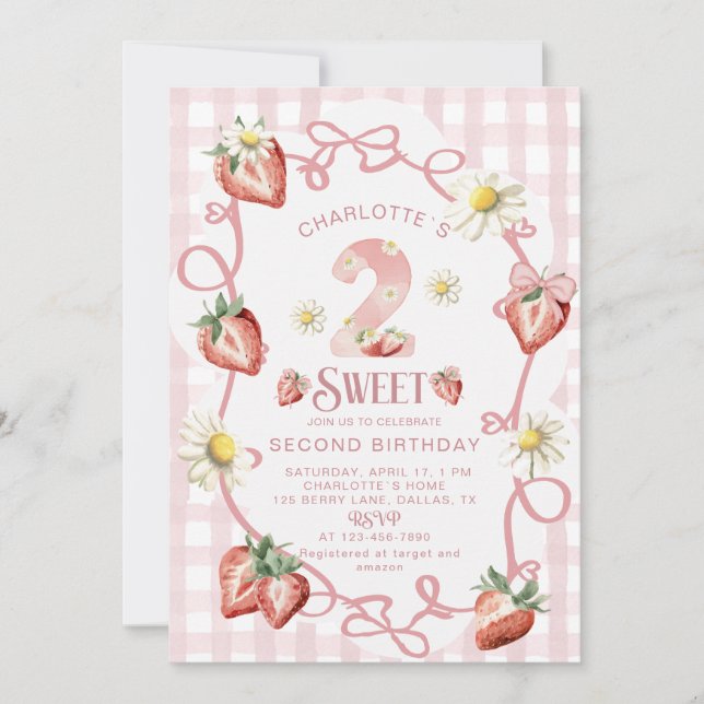 Elegant: Bandkort för jordgubbsjordgubben biFlat H Julkort (Framsida)