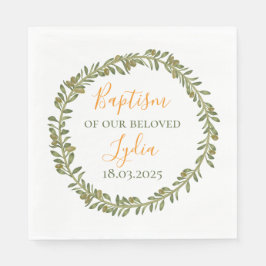 Elegant Baptism Napkins - Utformning av utandnings Pappersservett
