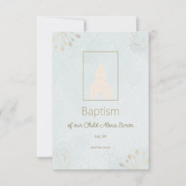 Elegant Baptism OSA kort för Baby
