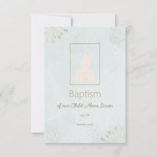 Elegant Baptism OSA kort för Baby