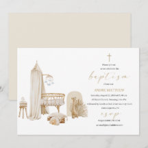 Elegant Baptism Religiösa könsneutral boho nurs