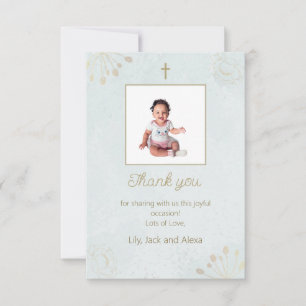 Elegant Baptism - tack för ditt kort för Baby