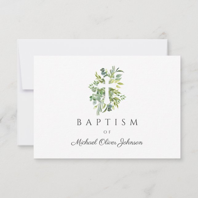 Elegant Baptism vid Religiösan Kor OSA Kort (Baksida)