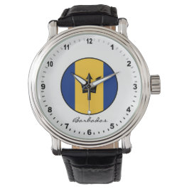 Elegant Barbados Watch & Barbados Flagga Armbandsur