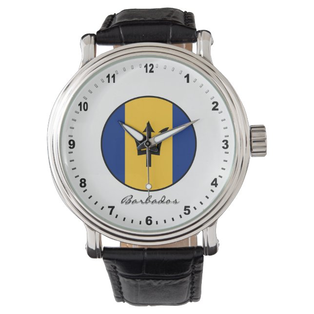 Elegant Barbados Watch & Barbados Flagga Armbandsur (Framsida)