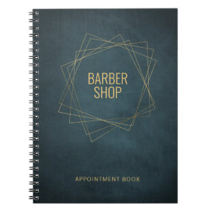 Elegant barber-butikens flotta guld elegant anteckningsbok