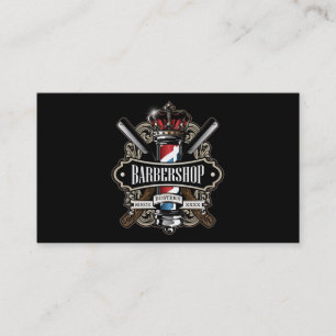 Elegant Barbershop Affärskort Personalize Visitkort