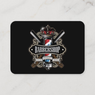 Elegant Barbershop Logotyp Personalize Visitkort