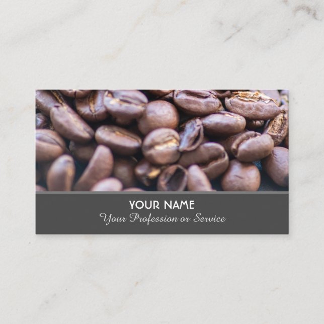 Elegant barista-kaffebönor älskare visitkort (Framsida)