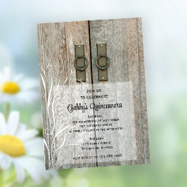Elegant Barn Doors Quinceañera Party Inbjudningar