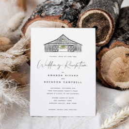 Elegant Barn Wedding Reception-only webbplats Inbjudningar