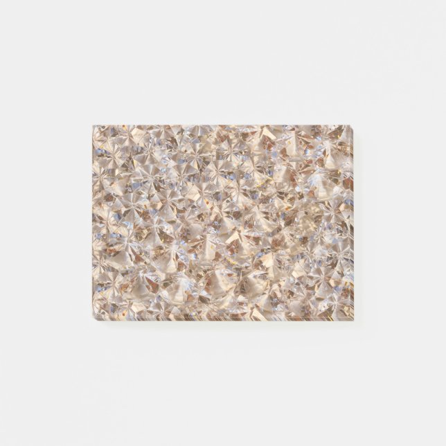 Elegant bärnstensfärgad kristalldekor post-it block (Framsida)