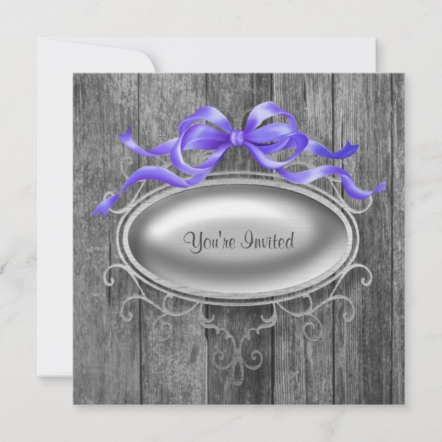 Elegant Barnträ Födelsedagsinbjudan Mall (Framsida)