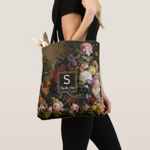 Elegant barock blomstergyllene stilleben konst mål tygkasse