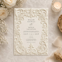 Elegant Barock Vintage Scrollwork Bröllop