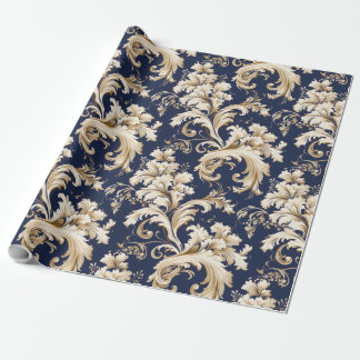 Elegant Baroque and Damask Decor: Vintage Ornate Presentpapper