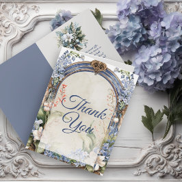 Elegant Baroque Blommigt Arch Tack Kort