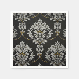 Elegant Baroque Damask Pappersservett