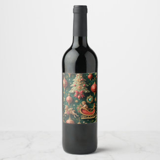 Elegant Baroque-etiketten Vin Flaska Vinflaska Etikett
