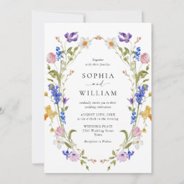 Elegant Baroque Fransk Garden Blommigt Bröllop Inbjudningar