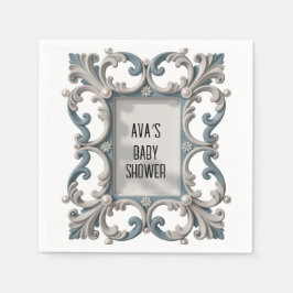 Elegant Baroque Pojke Shower Pappersservett