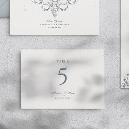 Elegant Baroque Wedding Set I Table Number Card Bordsnummer