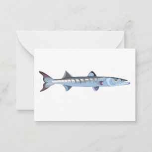 Elegant Barracuda-fiskanteckningskort Anteckningskort