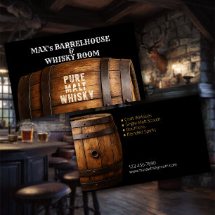 Elegant Barrelhouse and Whisky Room Visitkort