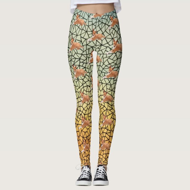 Elegant Basenji Dog  Leggings (Framsida)
