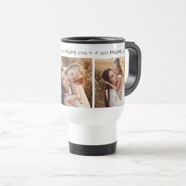 Elegant Bästa Mamma-familjens fotosamling någonsin Resemugg (Framsida höger)