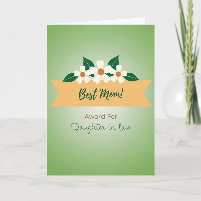 Elegant bästa mamma grafikkort kort (Framsida)