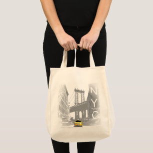 Elegant bästa New York City Nyc Brooklyn gulttaxi Tygkasse