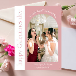 Elegant Bästa Vänner Galentines dag Bästa vän foto Julkort
