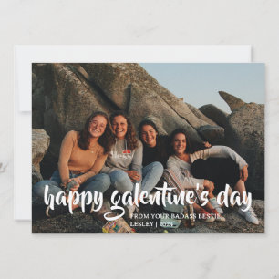 Elegant Bästa vänner valentins dag Bestie-fotot Julkort