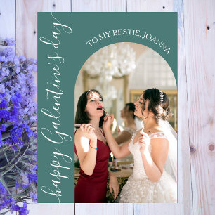 Elegant Bästa vänner valentins dag Bestie-fotot Julkort