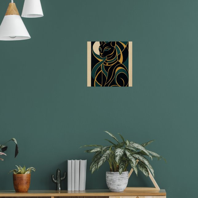 Elegant Bastet Poster | Egyptian Cat Goddess (Vardagsrum 1)