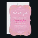 ELEGANT BAT MITZVAH mini-rustik guld konetti-rosa Inbjudningar<br><div class="desc">Obs! Den blanka guld-effekten är en utskriven bildEn söt konfetti, polka pridedesign med guld-folie som söker efter ditt barns BAT MITZVAH INVITATIONER. Wow dina vänner och din familj med detta lilla nummer;D-format som mall är det enkelt att lägga till egna uppgifter, lägga till ditt foto eller slått anpassa knappen och...</div>