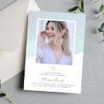 Elegant Bat mitzvah vattenfärg Inbjudningar<br><div class="desc">En Bat mitzvah utformning av eleganten är perfektens sätt att fira denna viktiga milstolpe i en ung kvinnas liv. Typografin återges i ett klassiskt serif- och sans-serif-teckensnitt som skapar en tidslassig och sofistikerad effekt. Användan av vitt, ljusblått och guld färger i hela färg palett tillför en luft av förfining och...</div>