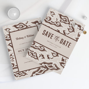 Elegant Batik Beauty: Vintage Brown Spara datum Datumet