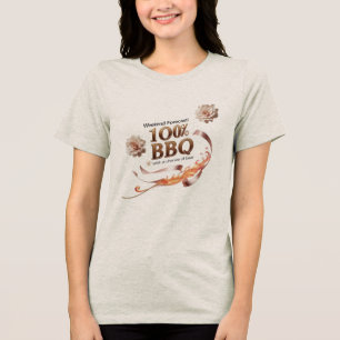 Elegant BBQ Älskare T-Shirt for Women 100 % BBQ