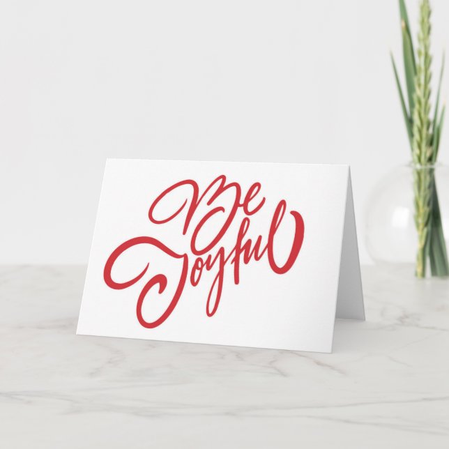 Elegant Be Joyful Holiday Design Kort (Framsida)