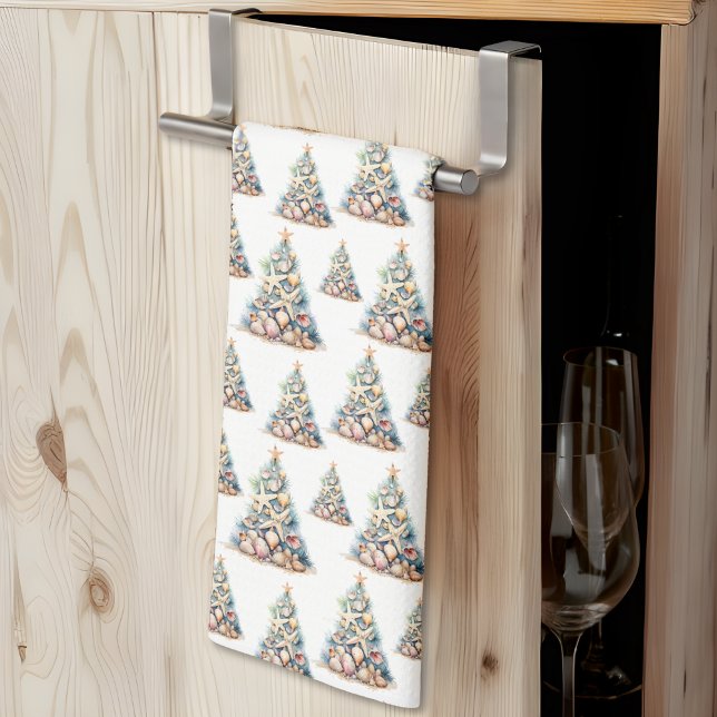 Elegant Beach Christmas Kökshandduk (Elegant Beach Christmas kitchen towel )