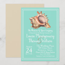 Elegant Beach Conch Snäcka Bröllop
