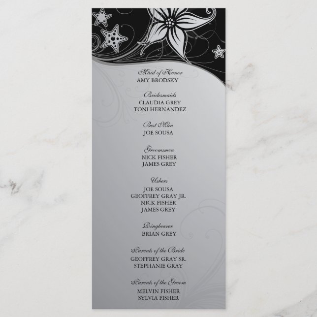 Elegant Beach Destination Wedding Theme Program (Framsida)