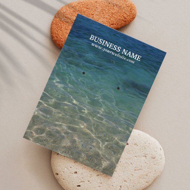 Elegant Beach Earring Holder Visitkort (Skapare uppladdad)