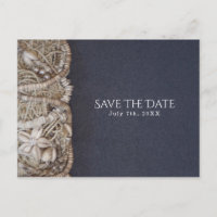 Elegant Beach Puka Shells Bröllop Save the Date