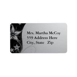 Elegant Beach Starfish & Stargazer Lilly Labels Adressetikett